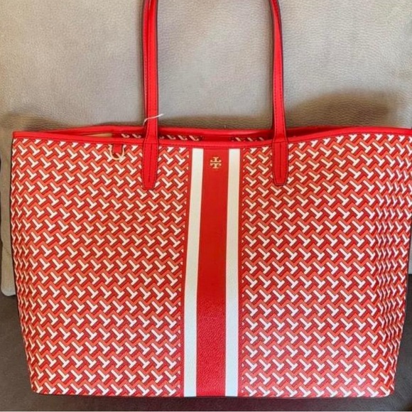 Tory Burch T Zag Tote Large Red T-Zag - Picture 5 of 7